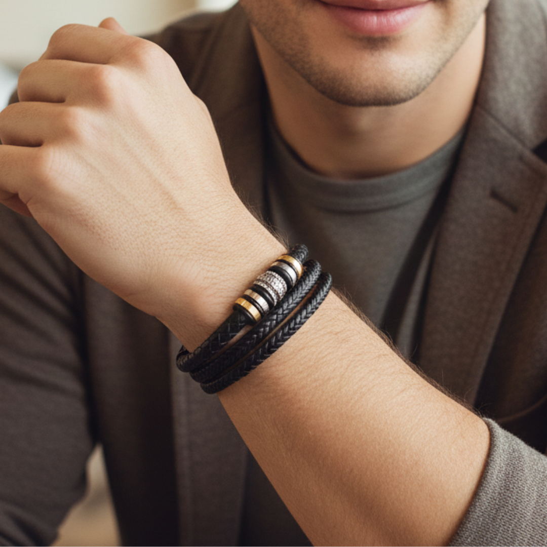 צמיד צמה לבן מבית ונסוריני