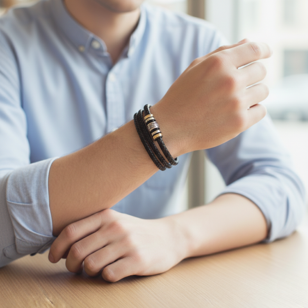 צמיד צמה לבן מבית ונסוריני