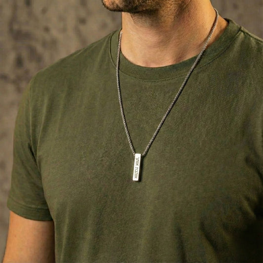 שרשרת מלבן עם חריטה מבית ונסוריני