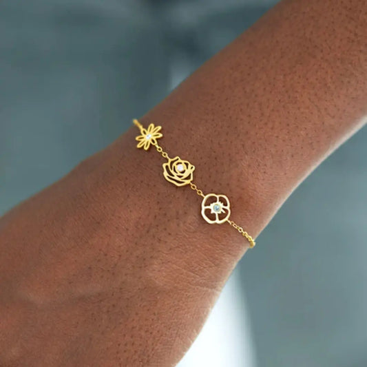 צמיד פרחי חודש לידה מבית ונסוריני