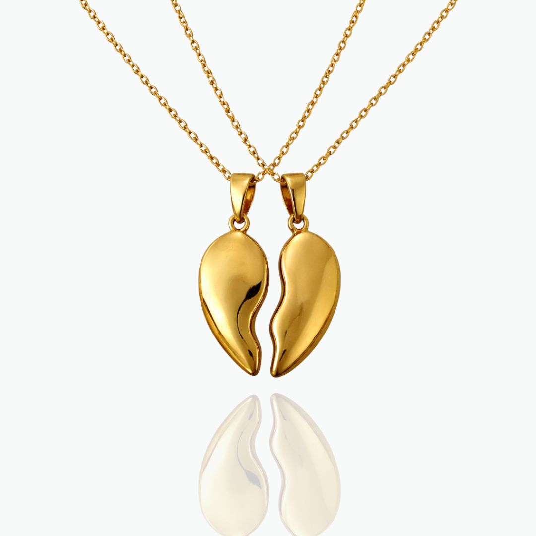 זוג שרשראות לב "החצי המשלים" לילדה מבית ונסוריני