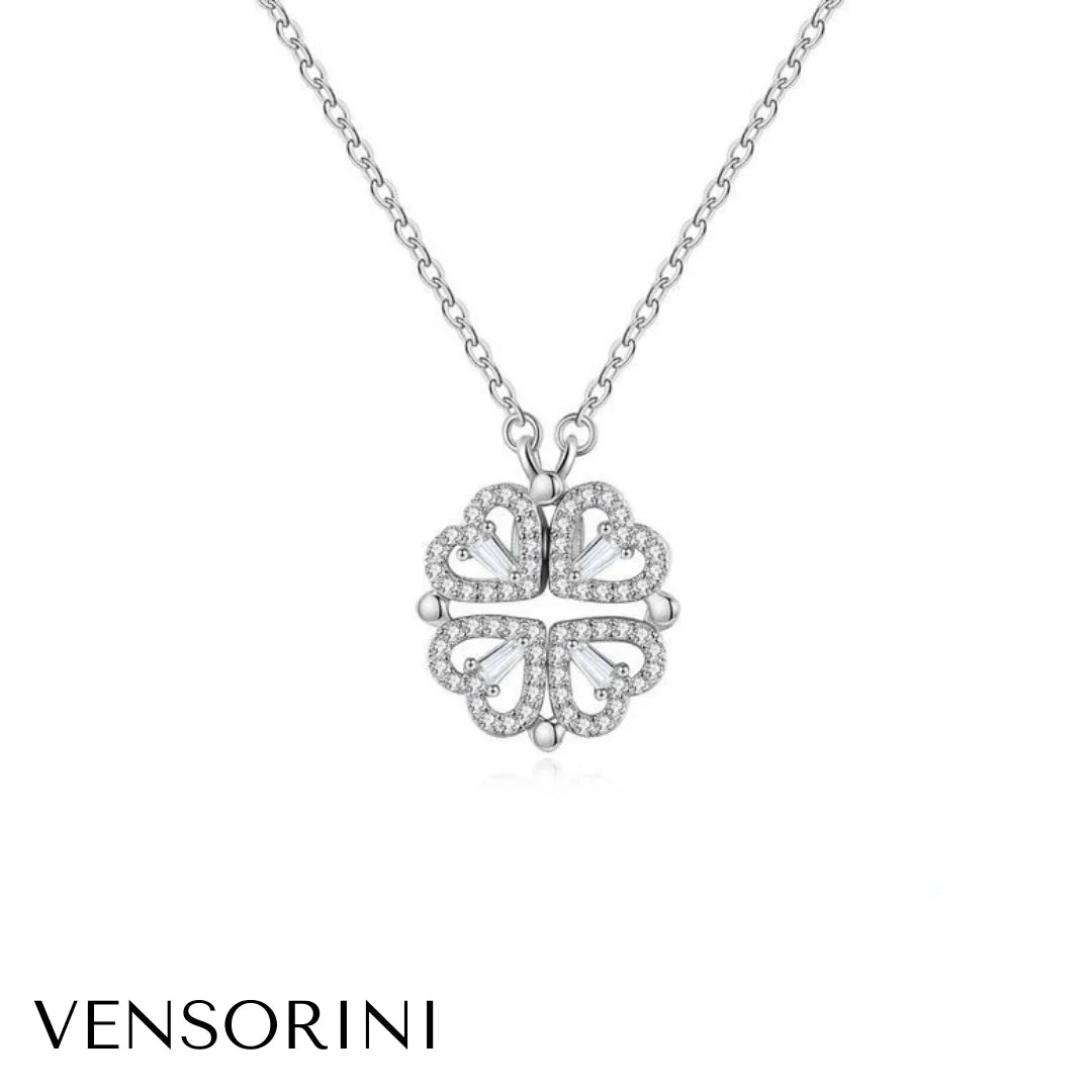 שרשרת לבבות תלתן לנכדה מבית ונסוריני