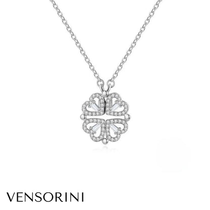 שרשרת לבבות תלתן לנכדה מבית ונסוריני