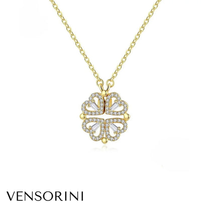 שרשרת לבבות תלתן לנכדה מבית ונסוריני